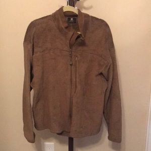 Halys brown zip-down fleece jacket
